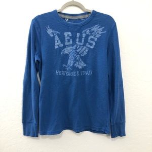 American Eagle Outfitters Long Sleeve Shirt Mens Small Cotton Classic Casual Y2K